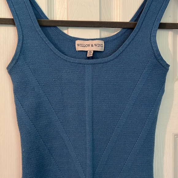 Willow & Wind Blue Dress with two side slits. Size XS. - Picture 2 of 3